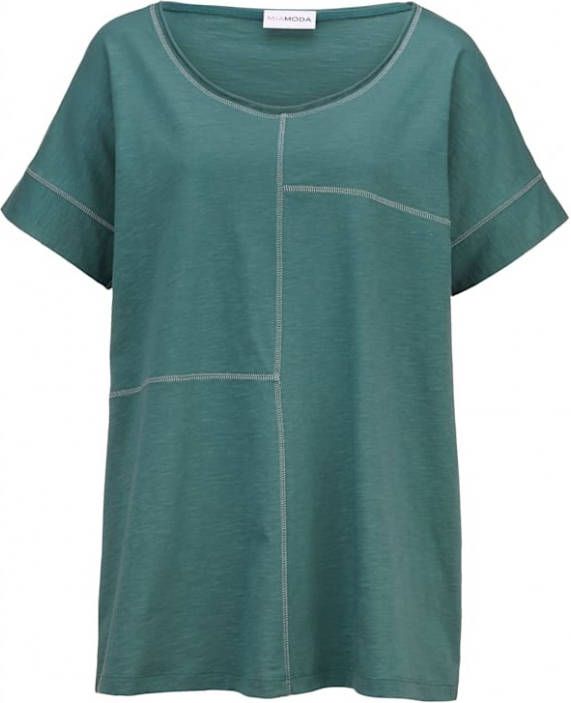 MIAMODA Shirt met glittergaren Groen