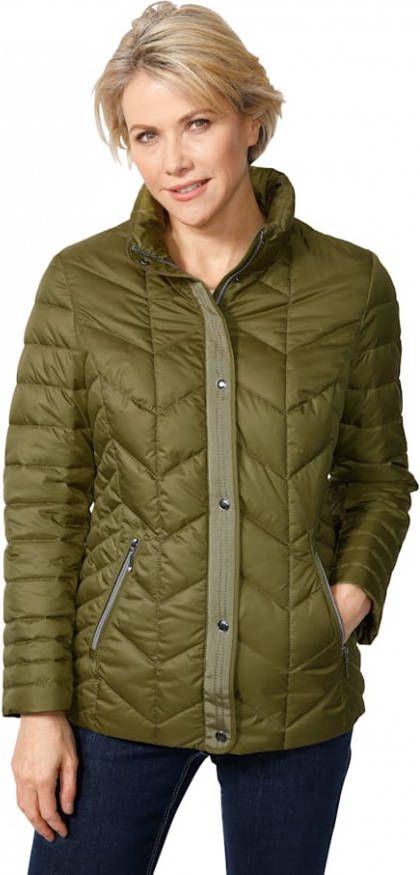 MONA Gewatteerde jas in donslook Groen