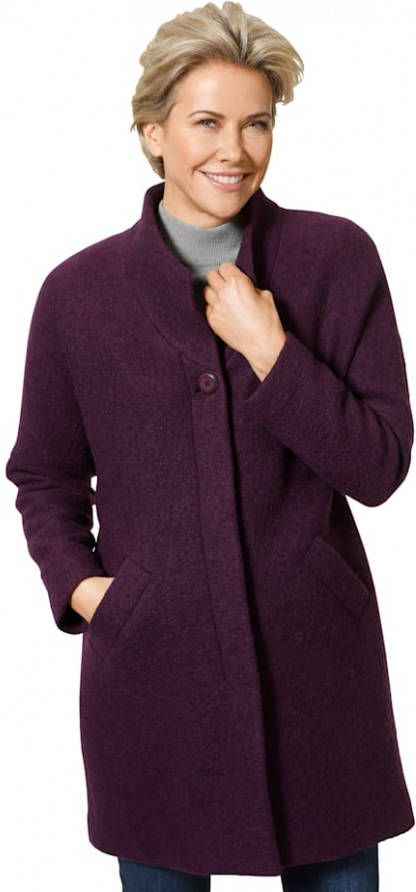 MONA Jas met trendy kelkkraag Berry