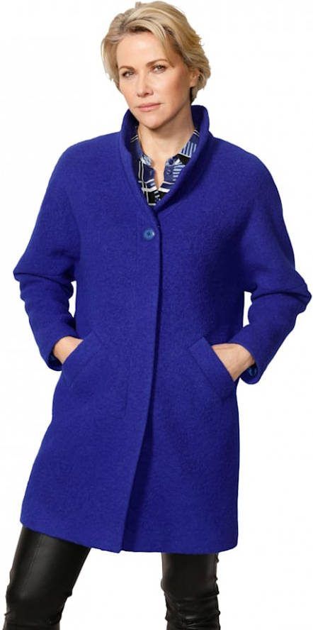MONA Jas met trendy kelkkraag Royal blue