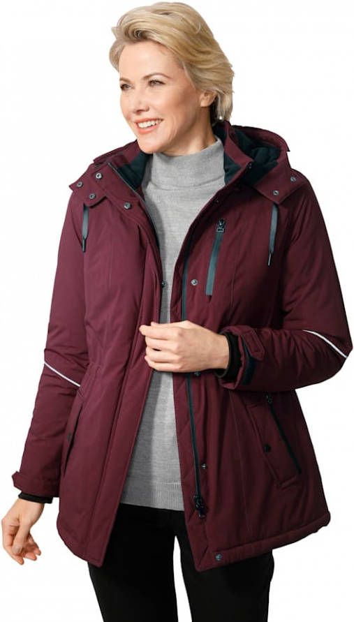 MONA Outdoorjas met reflecterende details Berry